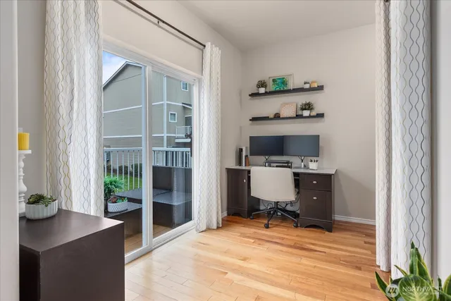 a room with furniture and a window