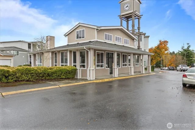 front view of a house with a street
