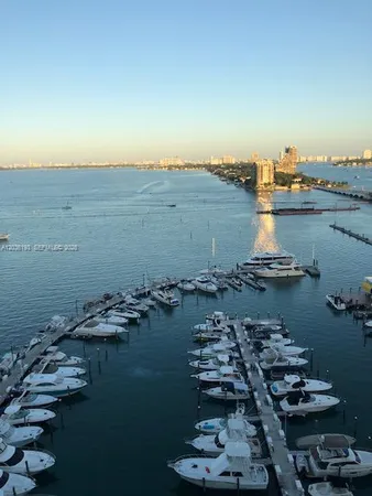 a view of a ocean with city