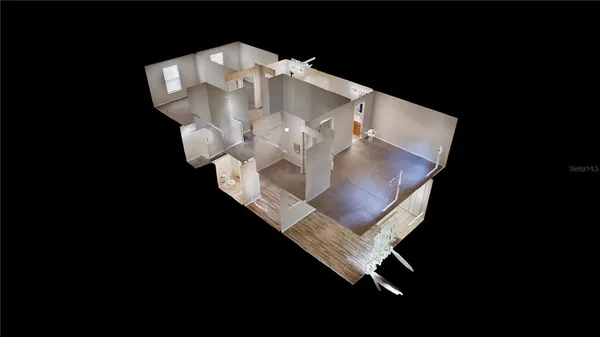 a view of a living room with furniture