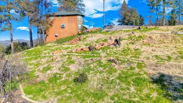 a backyard of a house