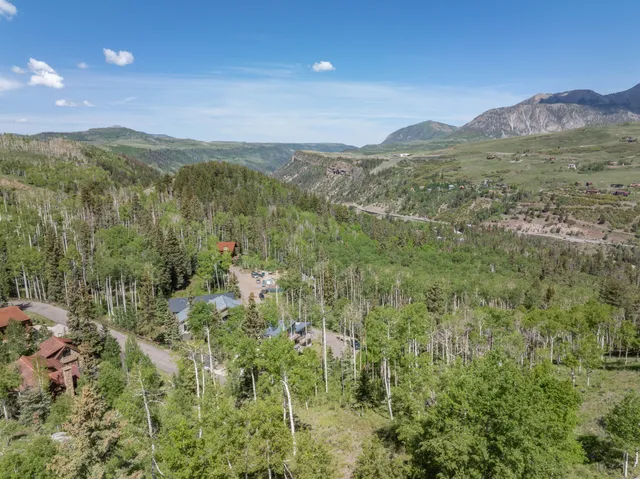 a view of a lush green hillside and a mountain