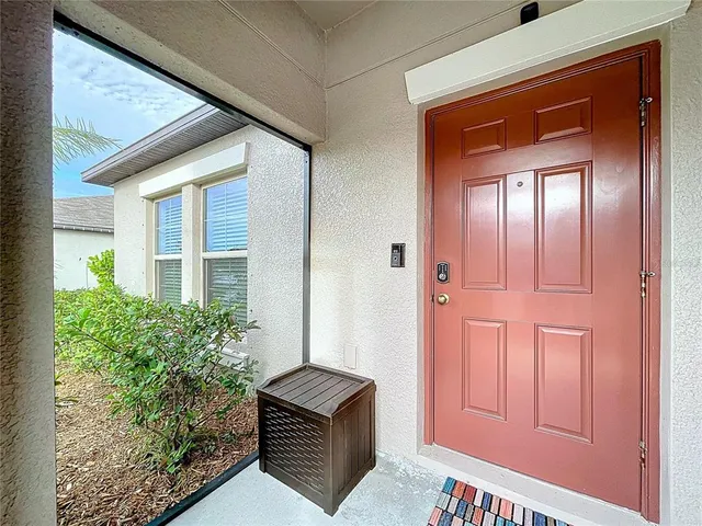 a view of front door of house