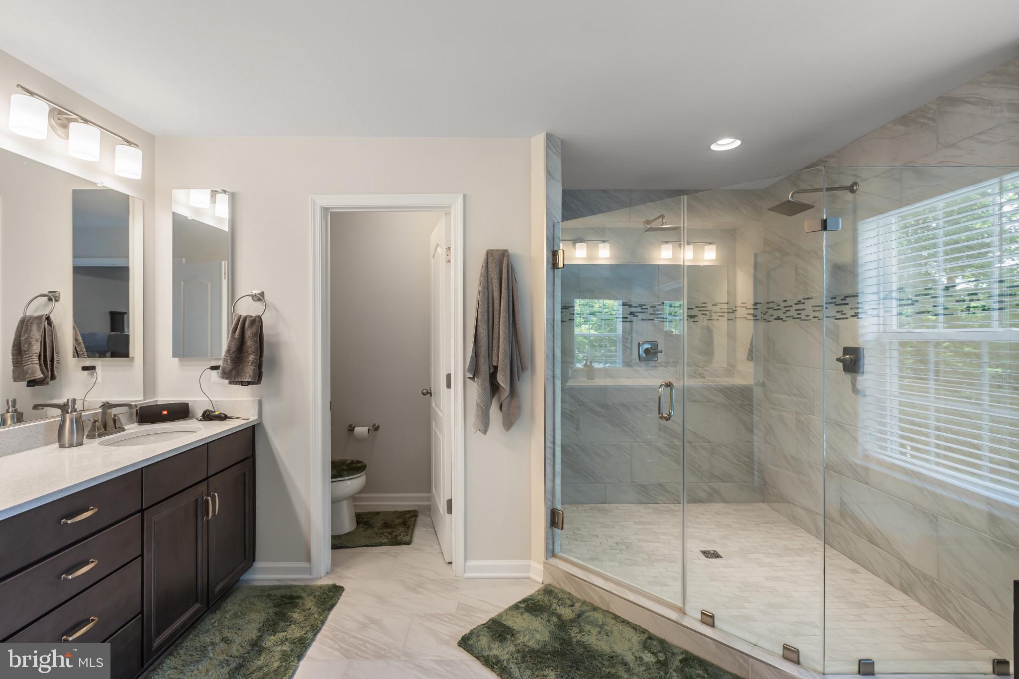 9909 Kildore Way Fort Washington, MD 20744 - Photo 22 of 43 a bathroom with a shower sink and mirror