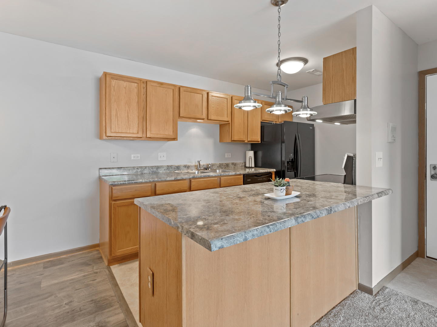 935 Golf Course Road, Unit 7 Crystal Lake, IL 60014 - Photo 9 of 21 a kitchen with a sink a counter top space and cabinets