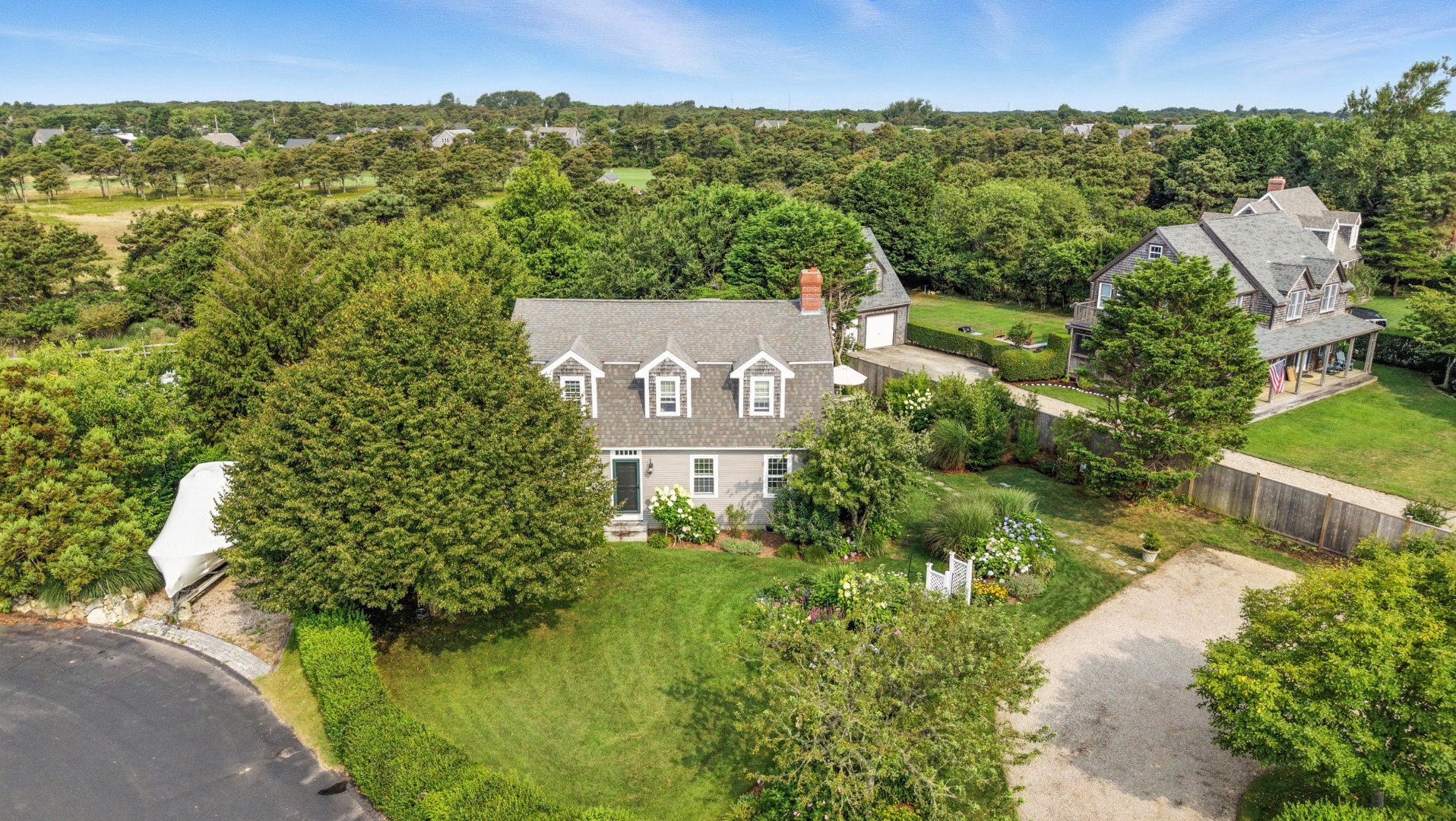 1 Halyard Lane Nantucket, MA 02554 - Photo 16 of 59 an aerial view of a house with a yard