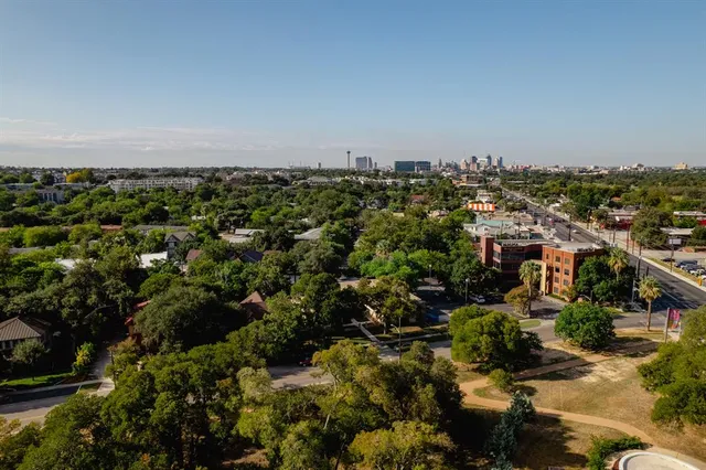 an aerial view of multiple house