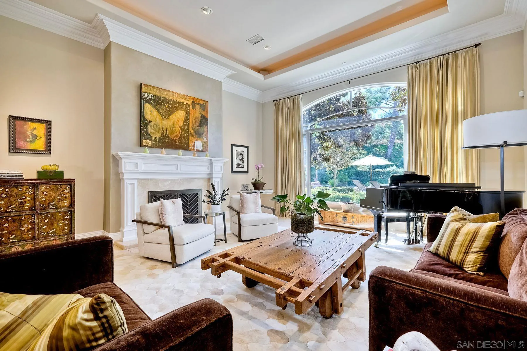 17732 Vineyard Lane Poway, CA 92064 - Photo 14 of 63 a living room with furniture fireplace and a large window