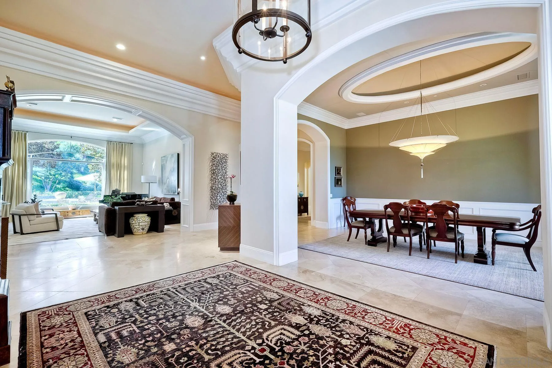 17732 Vineyard Lane Poway, CA 92064 - Photo 16 of 63 a living room with furniture a window and a chandelier