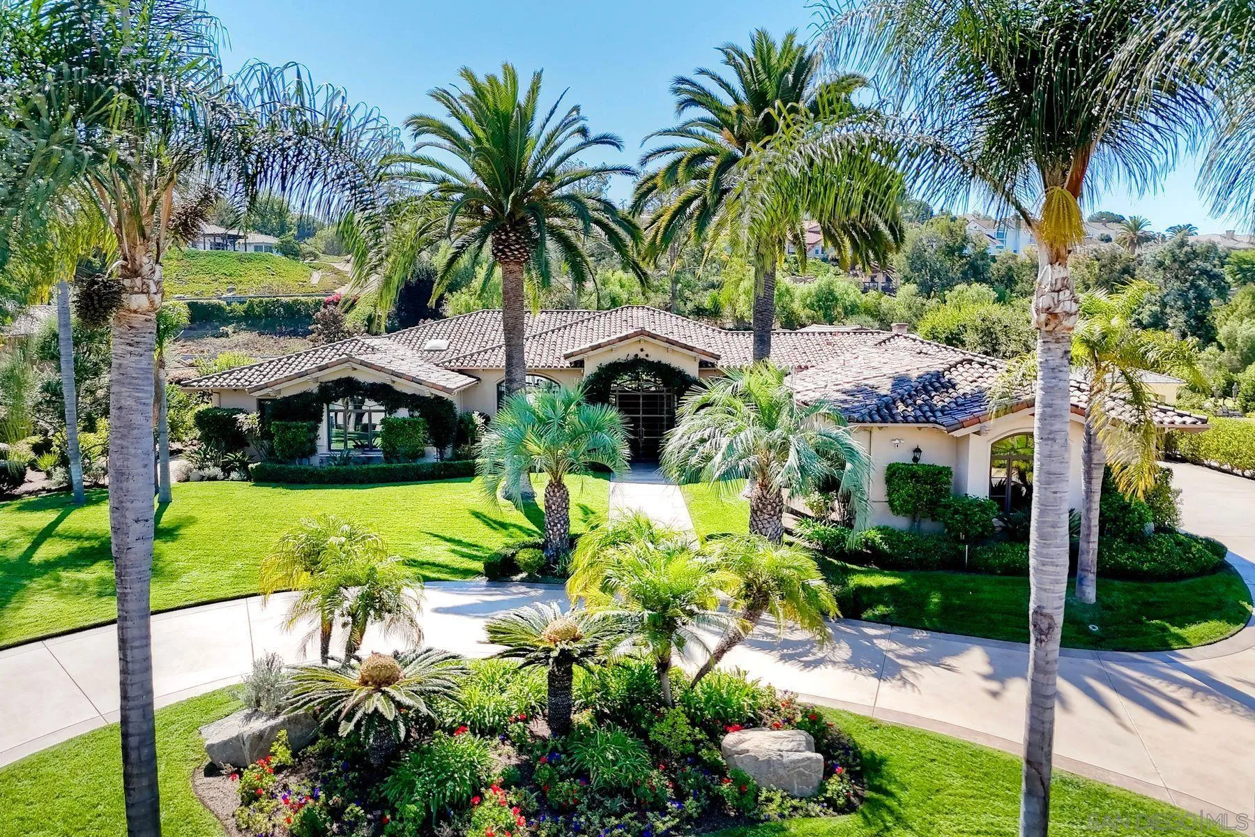 17732 Vineyard Lane Poway, CA 92064 - Photo 46 of 63 a view of a garden with palm trees