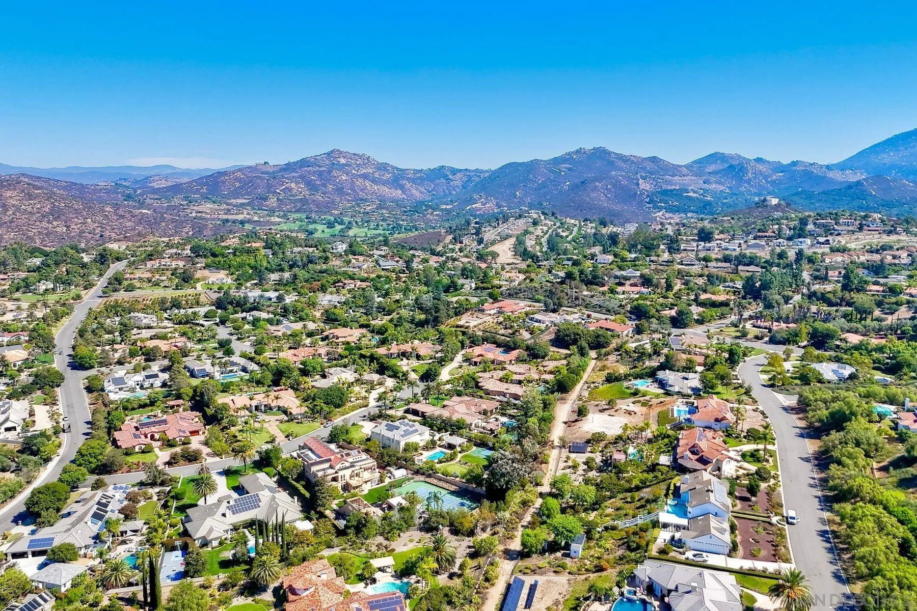 17732 Vineyard Lane Poway, CA 92064 - Photo 55 of 63 an aerial view of a and mountain