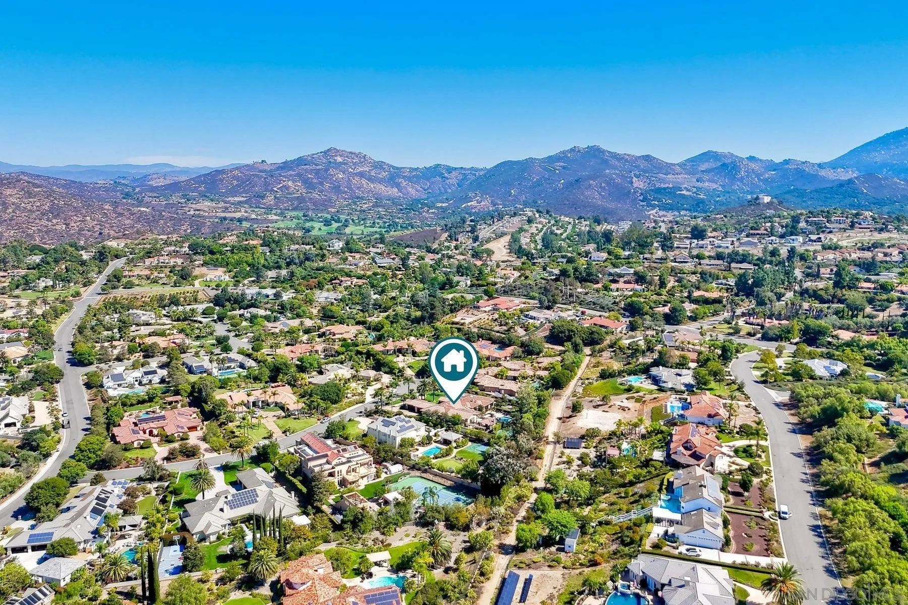 17732 Vineyard Lane Poway, CA 92064 - Photo 56 of 63 an aerial view of a and mountain