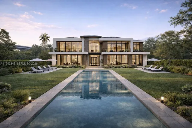 a view of residential houses with city view