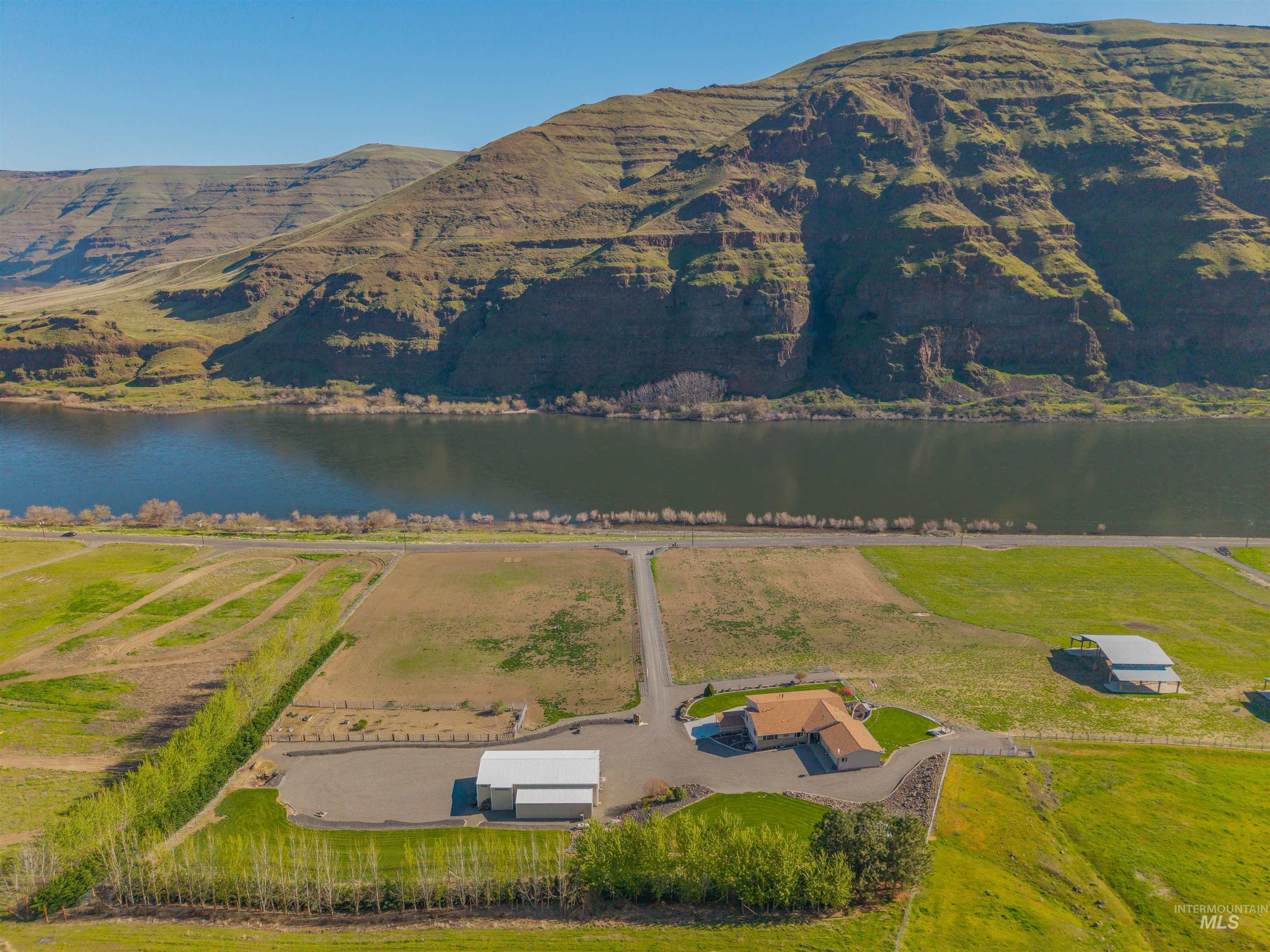 11056 Snake River Road Asotin, WA 99402 - Photo 45 of 50 Aerial view of property's location with a water and mountain view and rural landscape