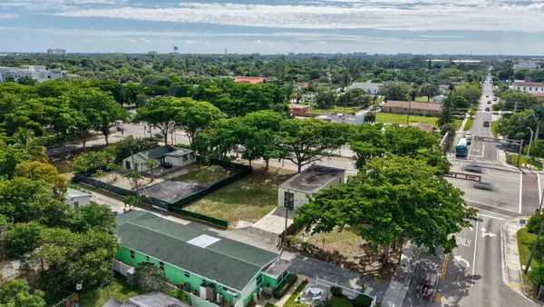an aerial view of multiple house