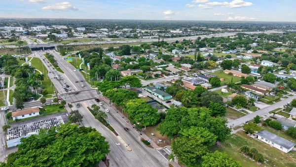 an aerial view of multiple house