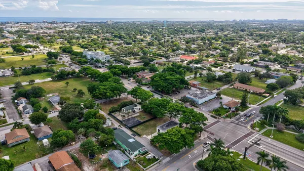 an aerial view of multiple house