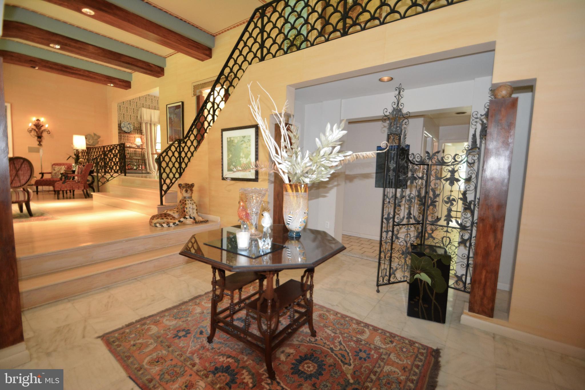907 Summit Road Narberth, PA 19072 - Photo 4 of 30 2 story foyer with built in bookcases