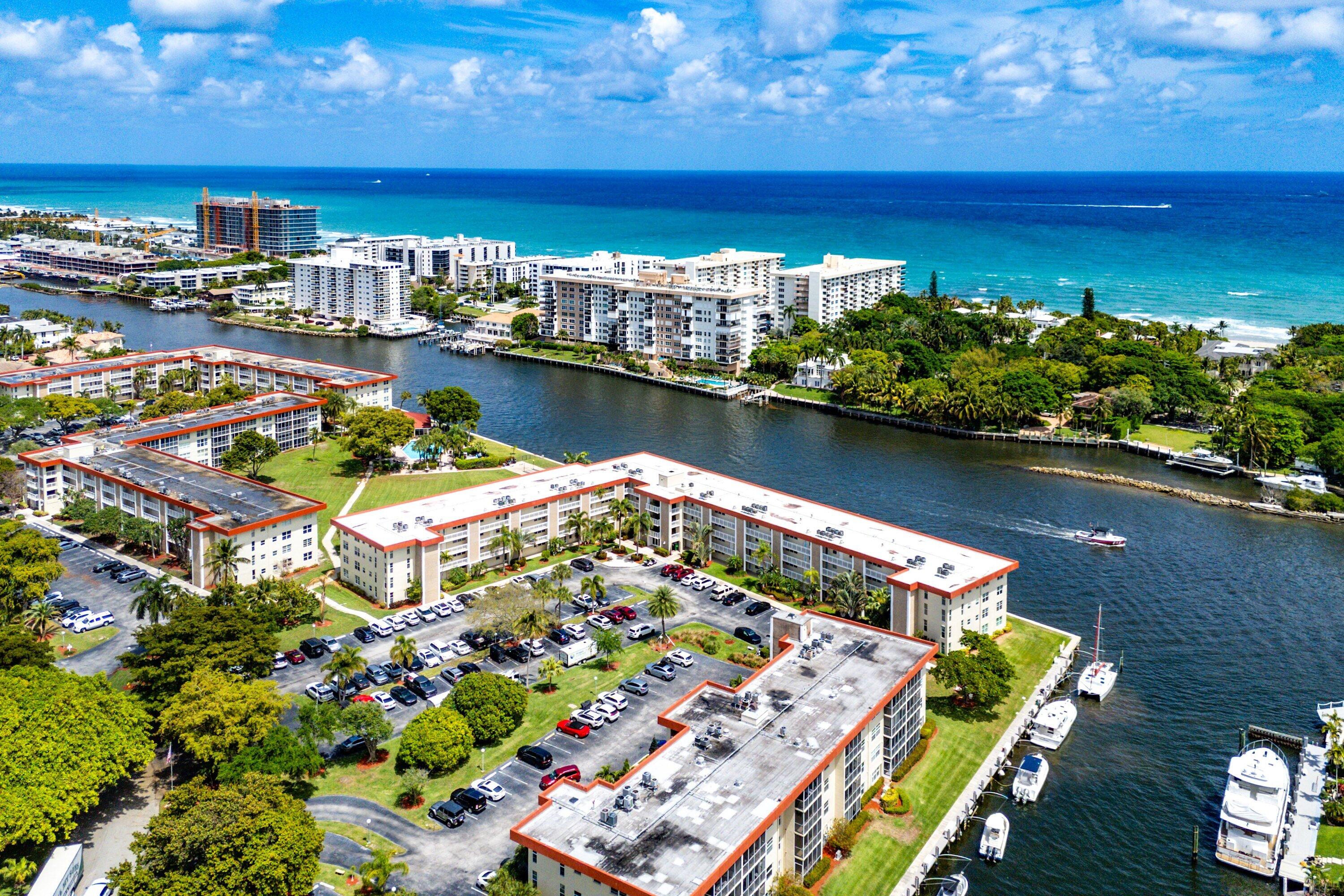 a view of a city with ocean