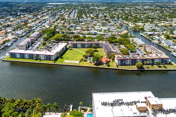 a view of a city with tall buildings