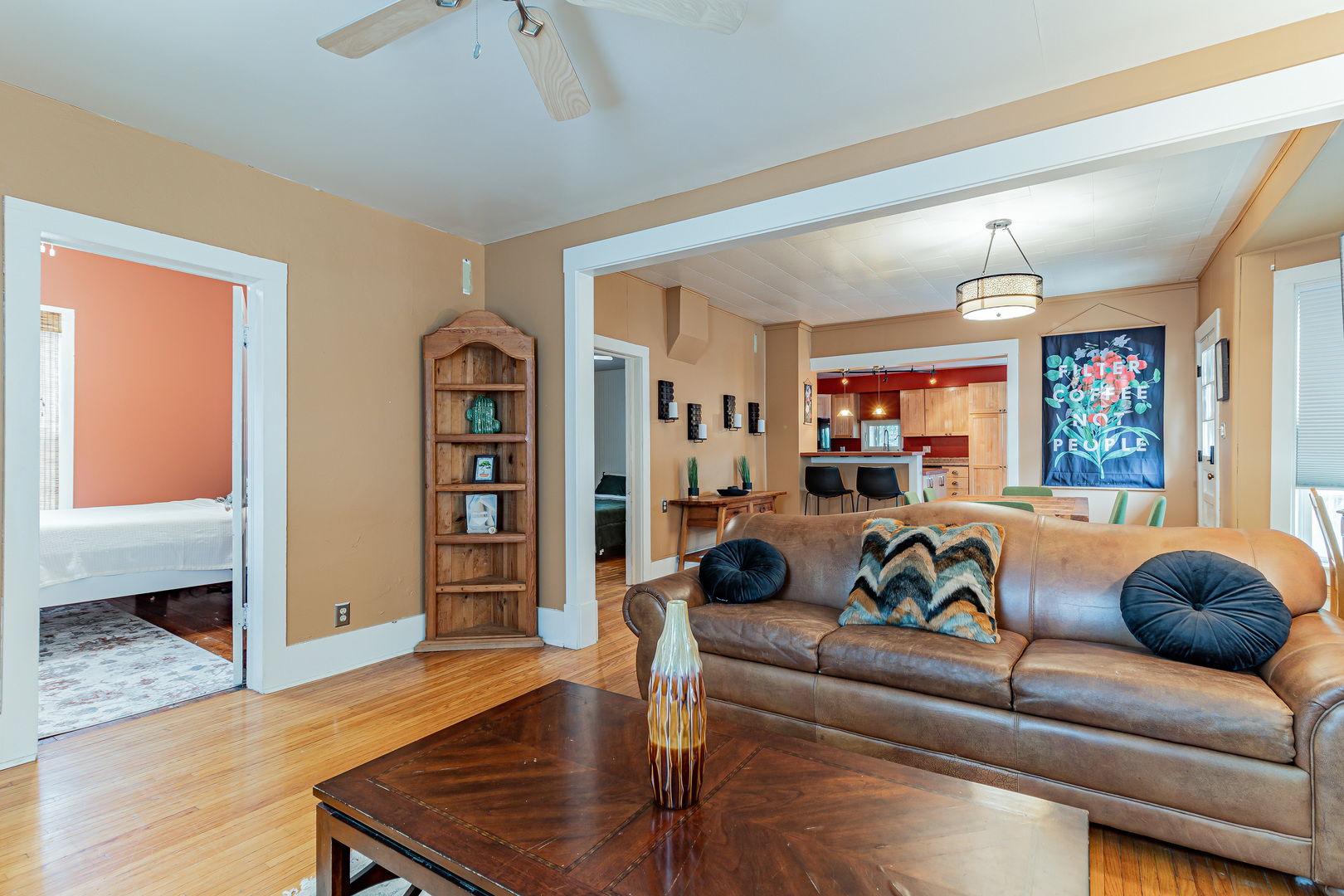 506 South Webber Street Urbana, IL 61801 - Photo 3 of 27 a living room with furniture and a wooden floor