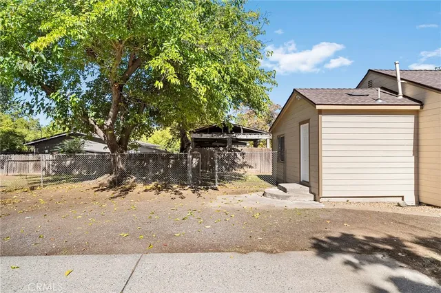 a backyard of a house