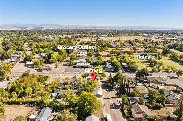 an aerial view of a city