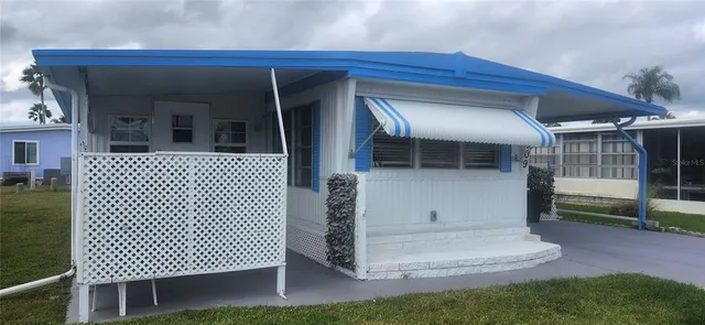 a view of house and front door