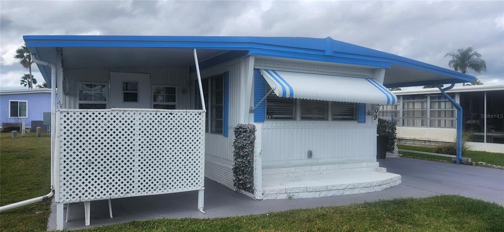 a view of house and front door