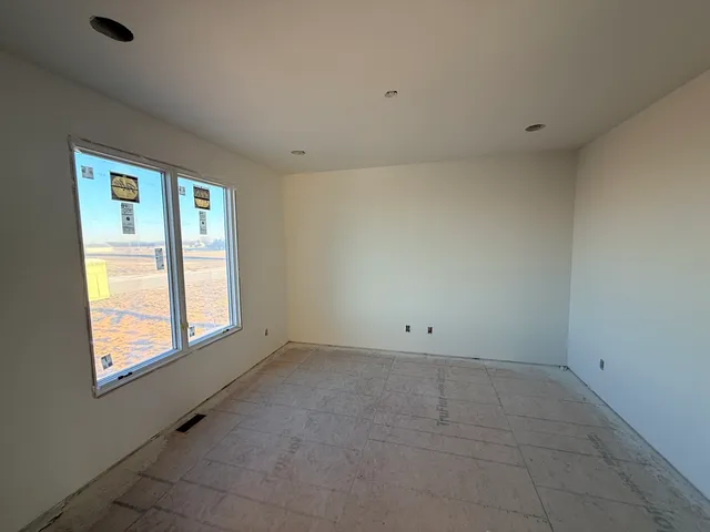 an empty room with a window