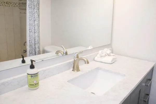 a bathroom with a toilet and a bathtub
