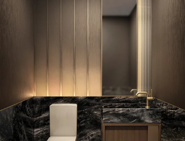 a bathroom with a tub sink shower and mirror