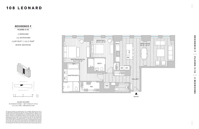 $3,795,000 | 108 Leonard Street, Unit 12F | TriBeCa