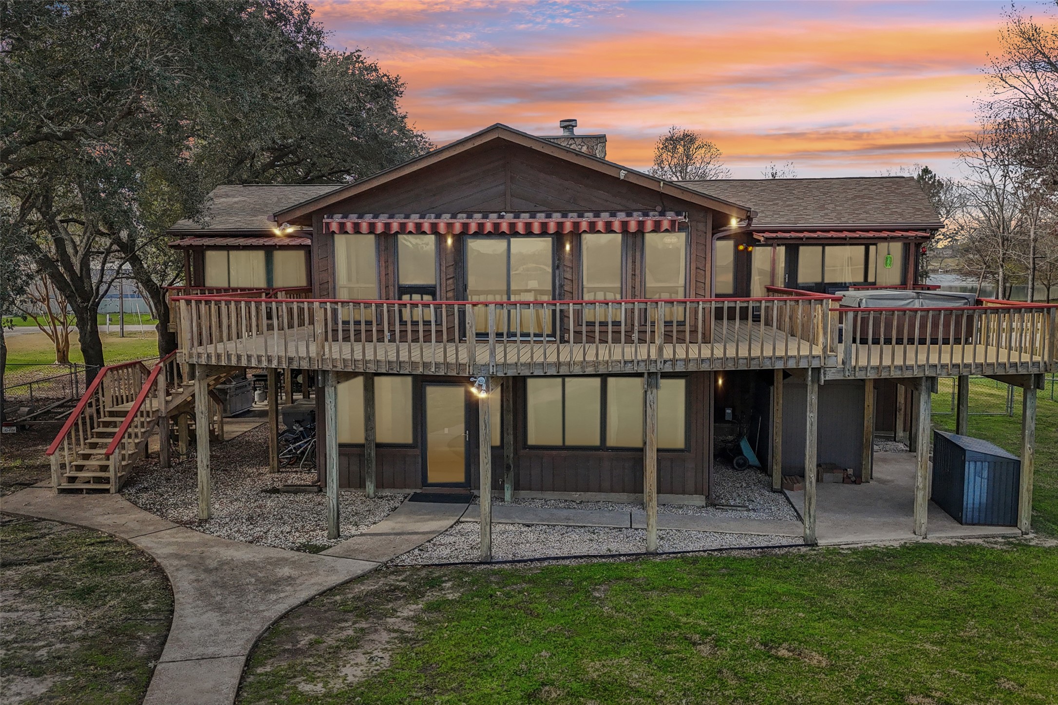 Front of Home Facing the water
