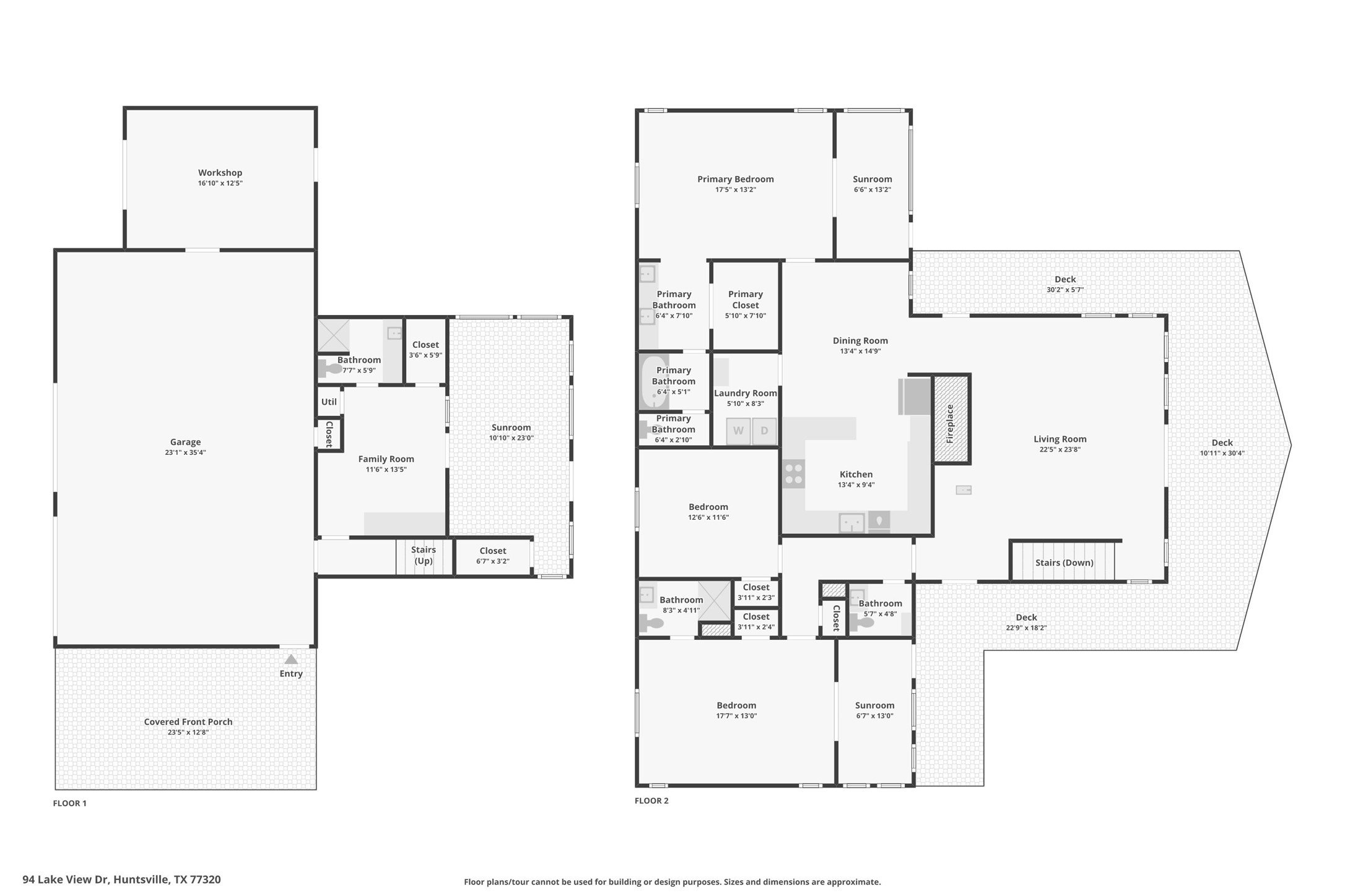 94 Lakeview Drive Huntsville, TX 77320 - Photo 45 of 45 Floor plan for 1st and 2nd story