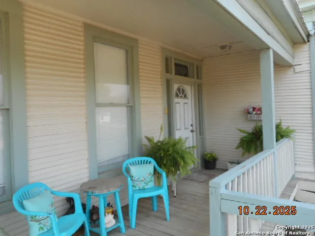 a view of outdoor seating space