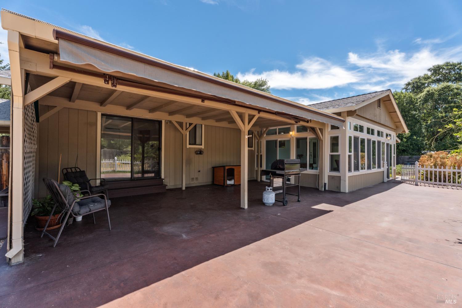 8960 East Road Redwood Valley, CA 95470 - Photo 24 of 37 Covered Rear Patio and Sunroom