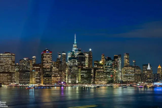 a view of a tall buildings