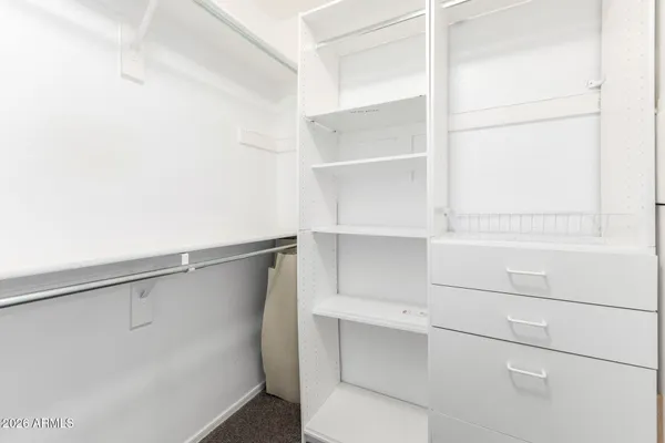 a close view of closet