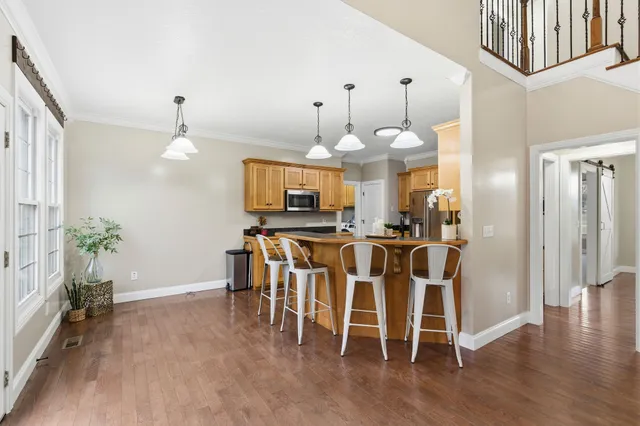 a white bath tub sitting in a bathroom