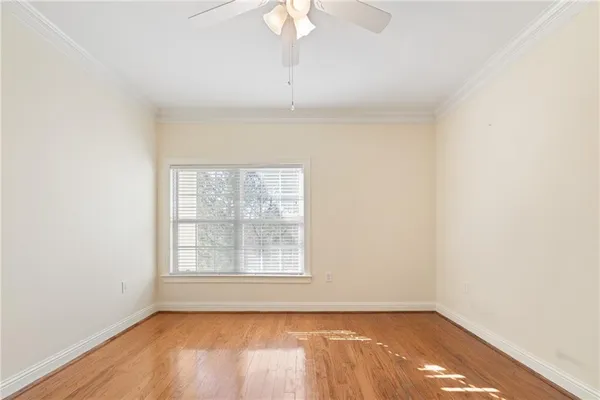 an empty room with a window