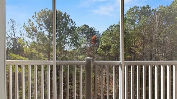 a view of a balcony