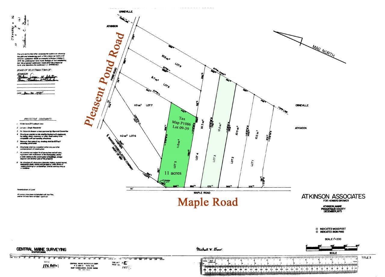 Lot 5 Maple Road Milo, ME 04463 - Photo 4 of 13 Survey - Lot 5 _edited-2