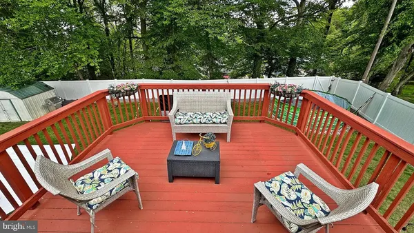 a view of a bench in a balcony