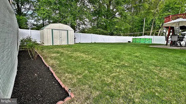a view of a backyard with a garden and plants