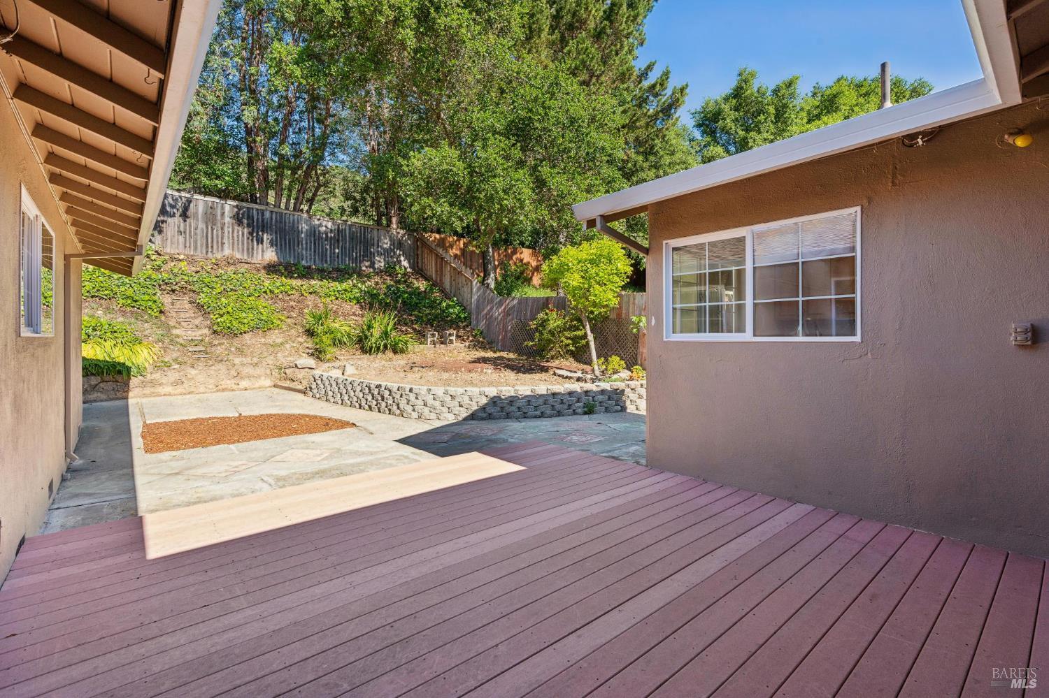 546 Pinewood Drive San Rafael, CA 94903 - Photo 40 of 52 a backyard of a house with seating space
