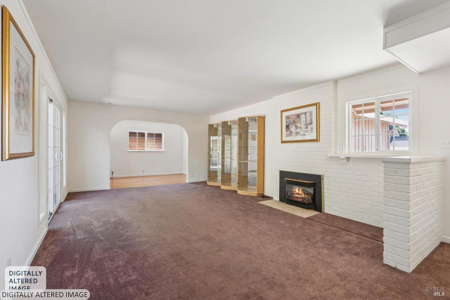 546 Pinewood Drive San Rafael, CA 94903 - Photo 6 of 52 a view of an empty room with window and fire place