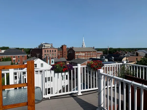 a view of city from balcony