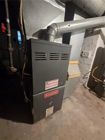 a close view of water heater room
