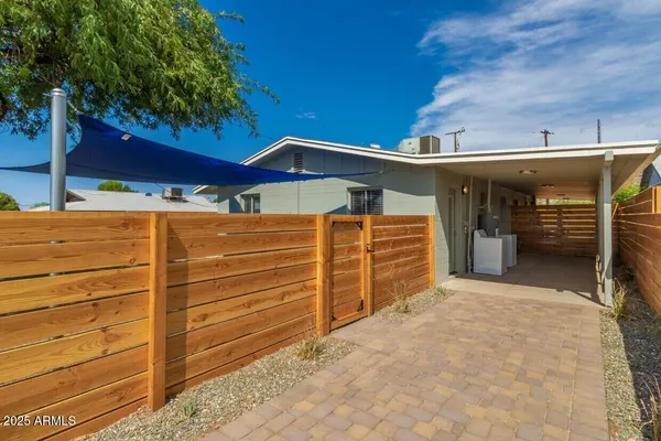 a view of a house with a garage